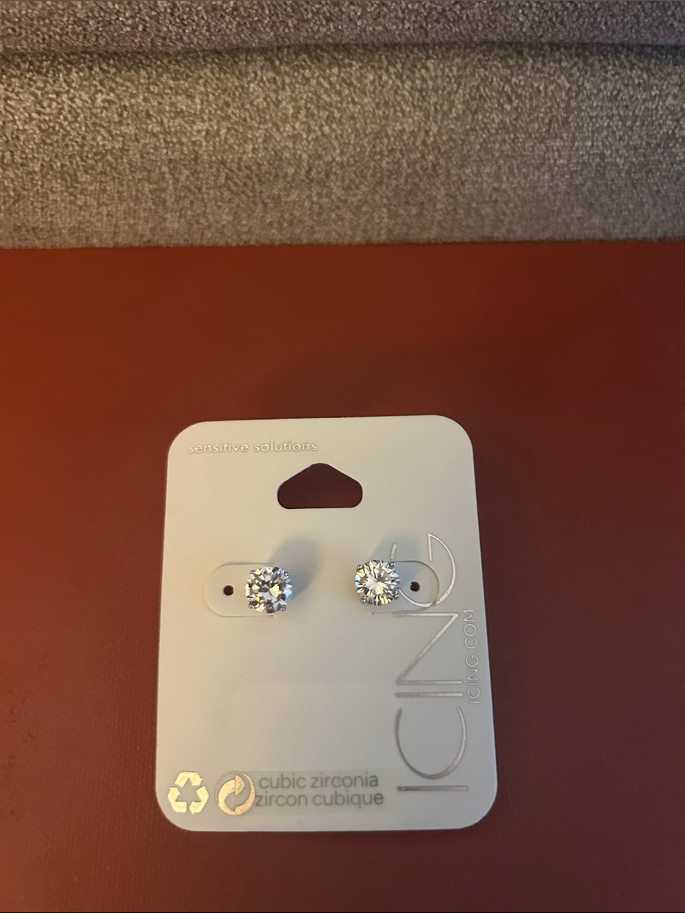 Icing Clear Crystal Stud Earrings in Silver-Tone Setting